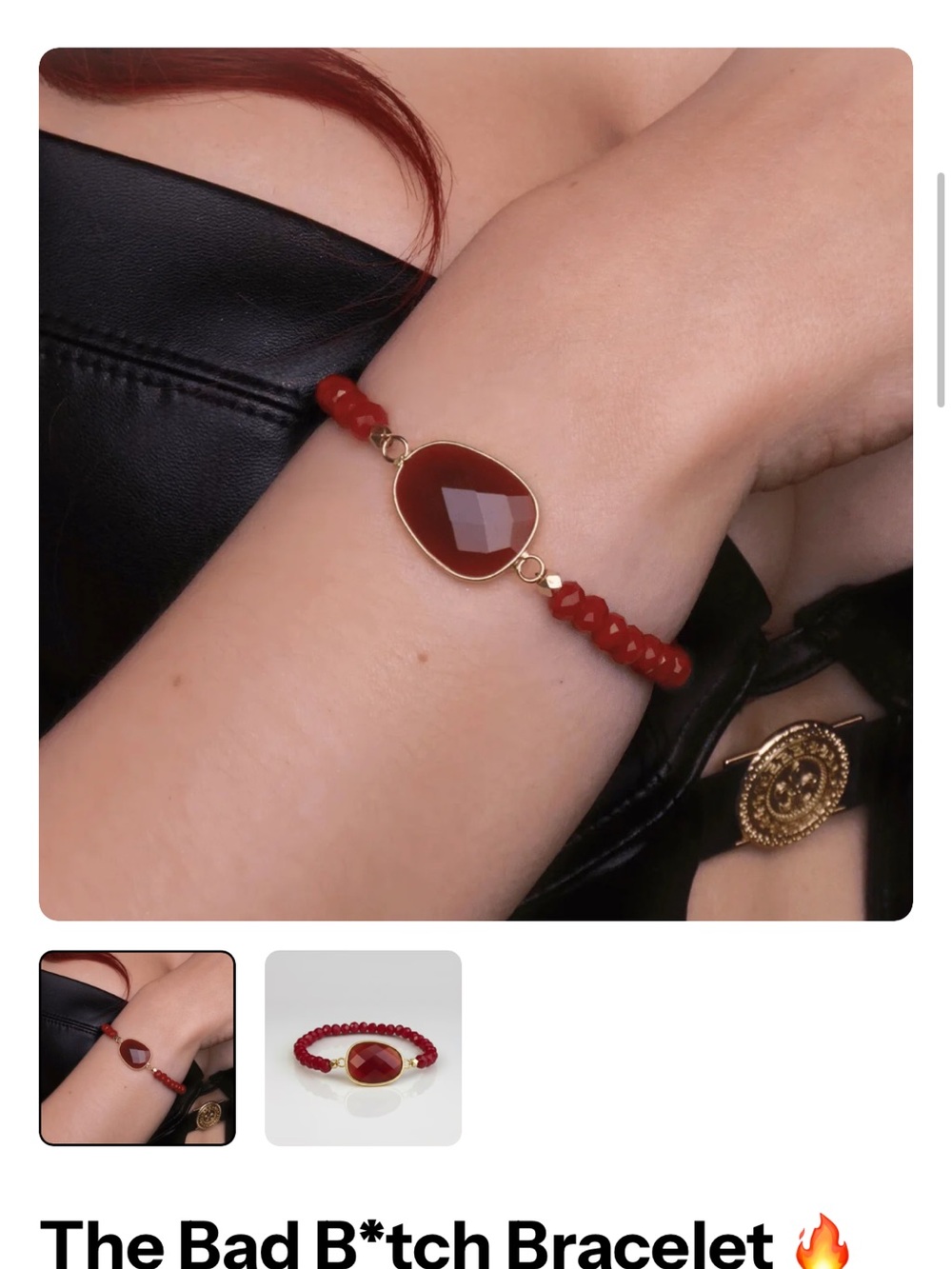 The Bad B**** Carnelian bracelet